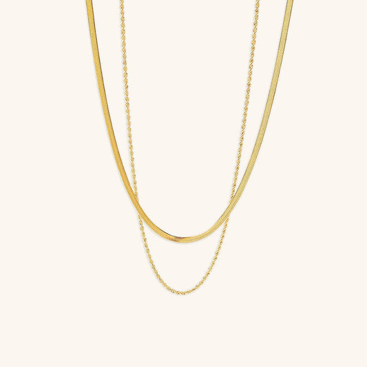 Hailey Layered Gold Chain Necklace