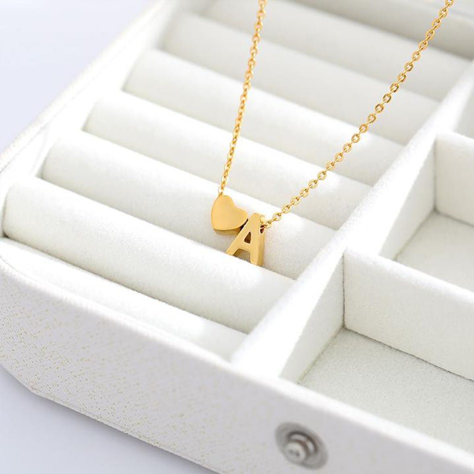 Ria Initial Letter Gold Necklace